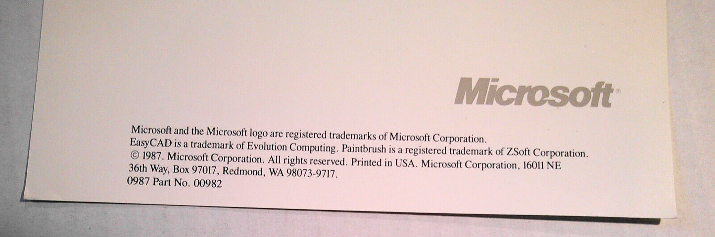 1987 Microsoft Mouse Promo Flyer