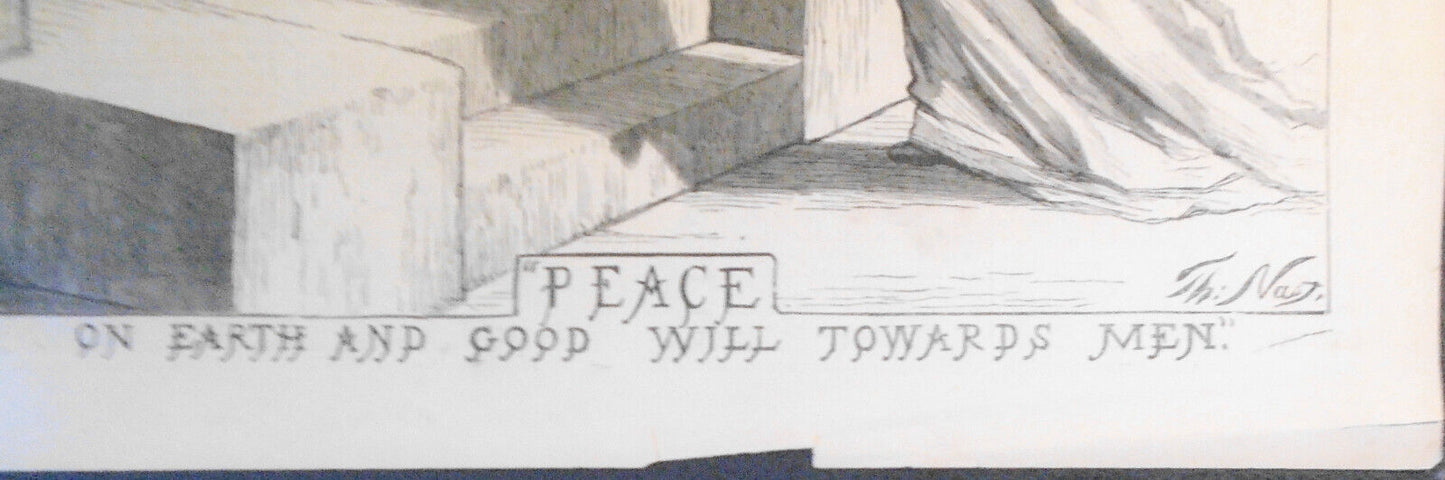 Peace on Earth and good will towards Men, by Thomas Nast - Harper's Weekly 1869