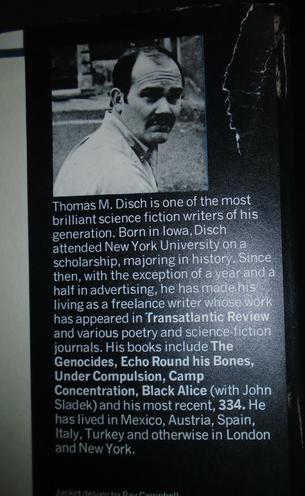 SIGNED Getting Into Death: Best Short Stories Of Thomas M. Disch. 1st ed UK 1973