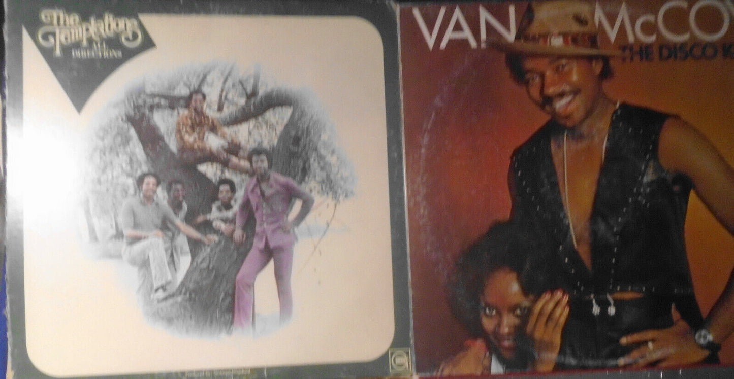 Lot of 6 R&B Soul vinyl LP record albums - Temptations, Gladys Knight, Van McCoy