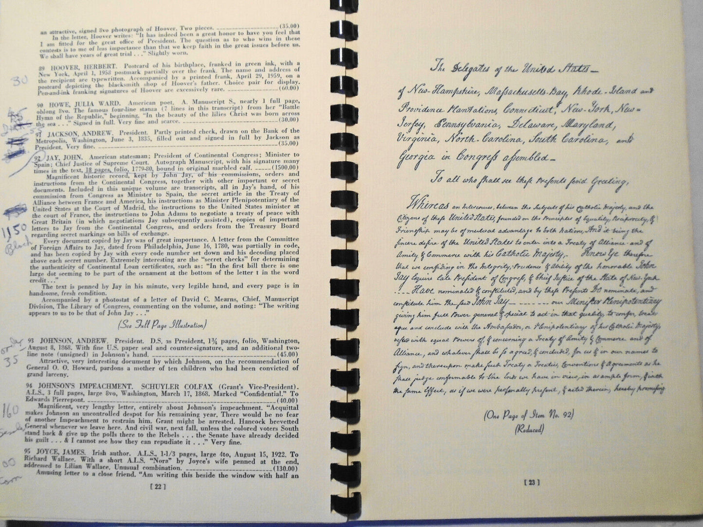 Charles Hamilton - Auction No. Six, 1963 Catalog with prices realized list
