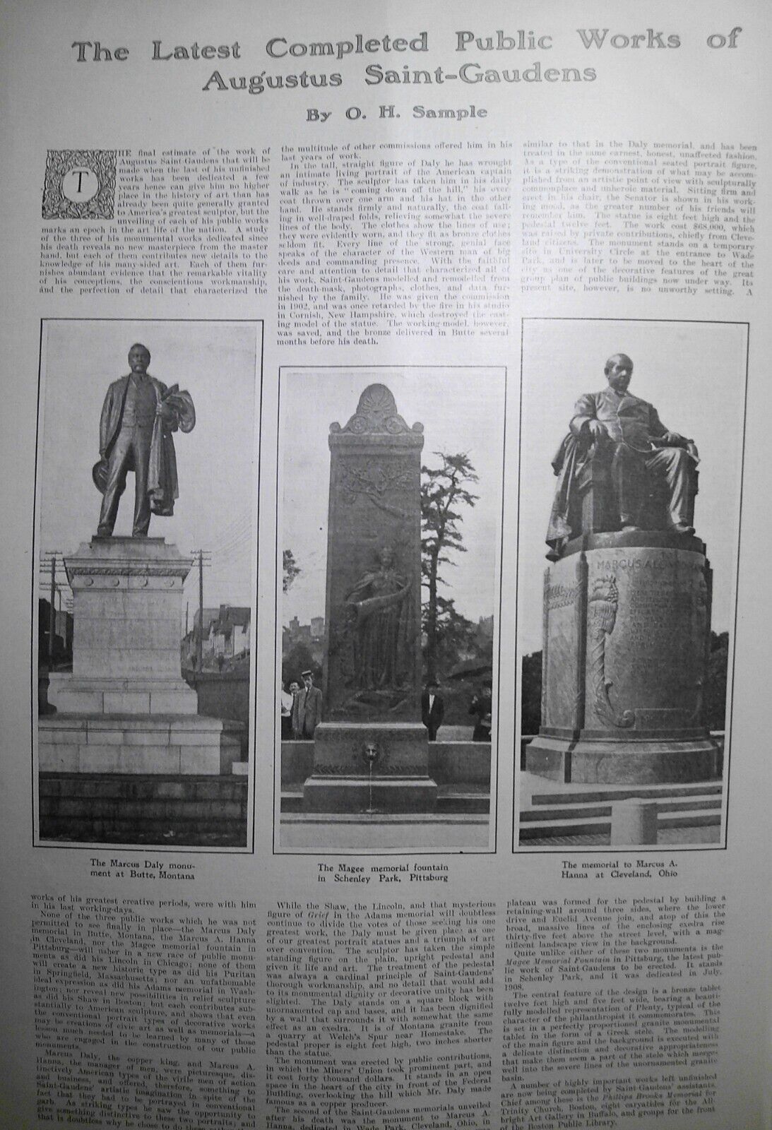 Harper's Weekly March 27, 1909. Mark Twain letter; Female cabinet; St. Gaudens