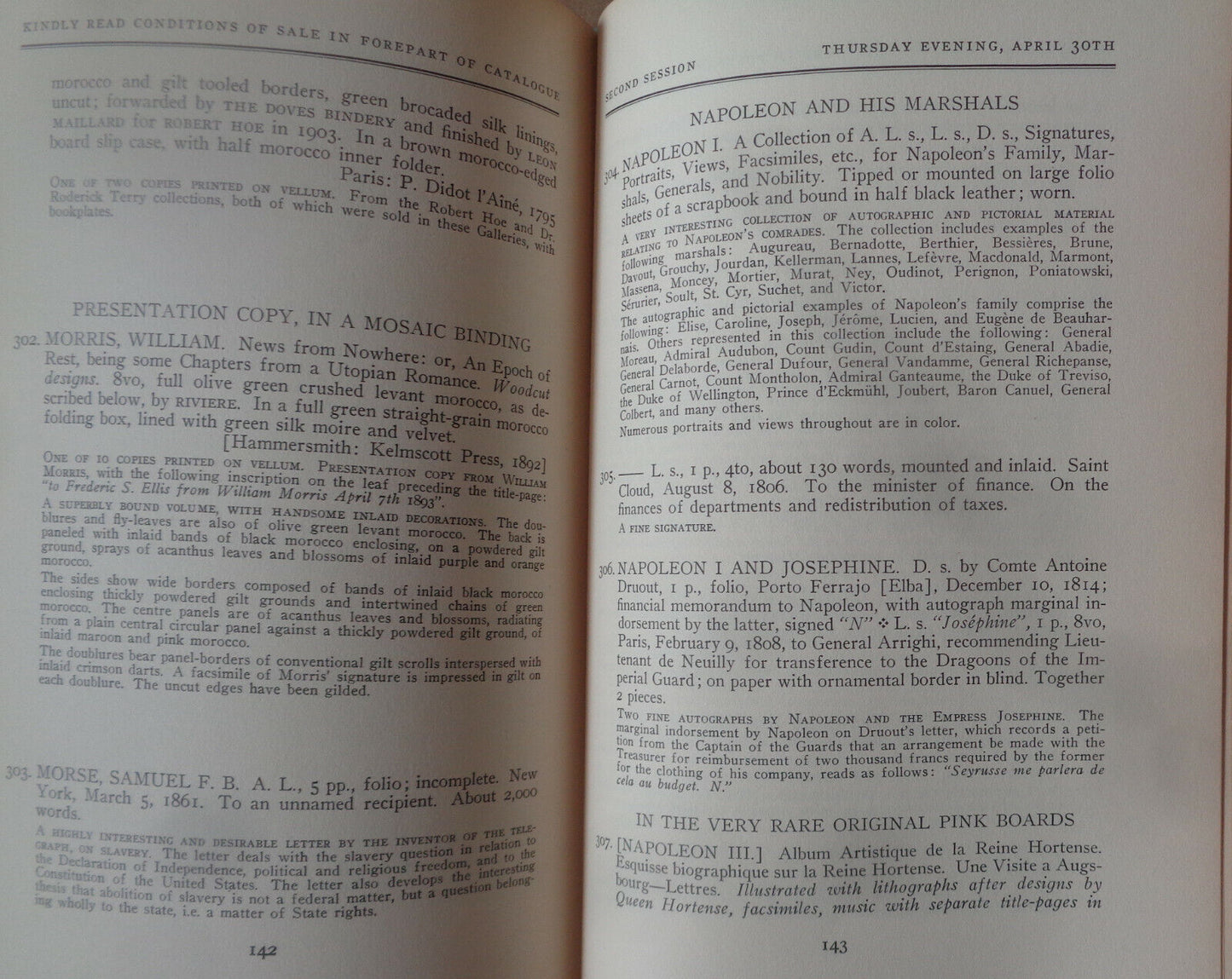 IMPORTANT HISTORICAL & LITERARY AUTOGRAPHS AND MANUSCRIPTS J Percy Sabin 1936