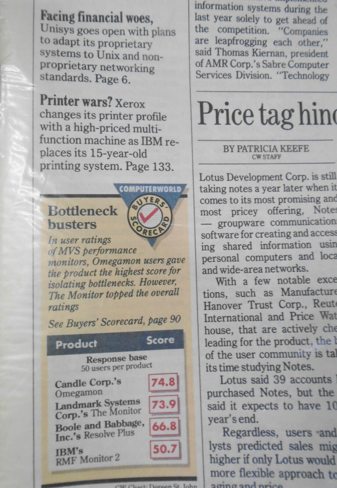 Computerworld, October 8, 1990 - Brand new, still shrinkwrapped