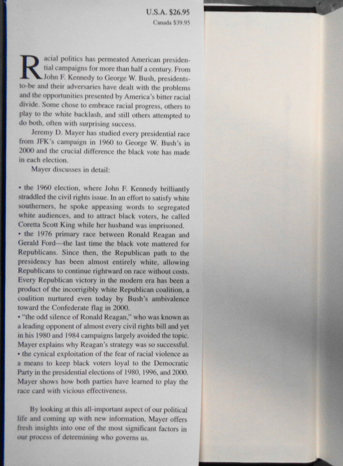 Running on Race : Racial Politics in Presidential Campaigns, 1960-2000 by...