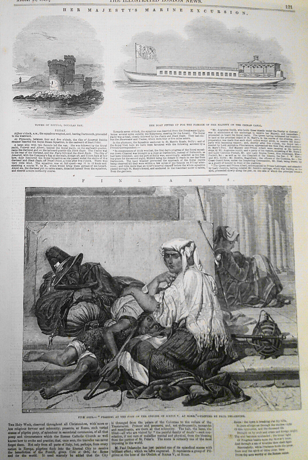 Her Majesty's Marine Excursion - August 21, 1847 Illustrated London News section