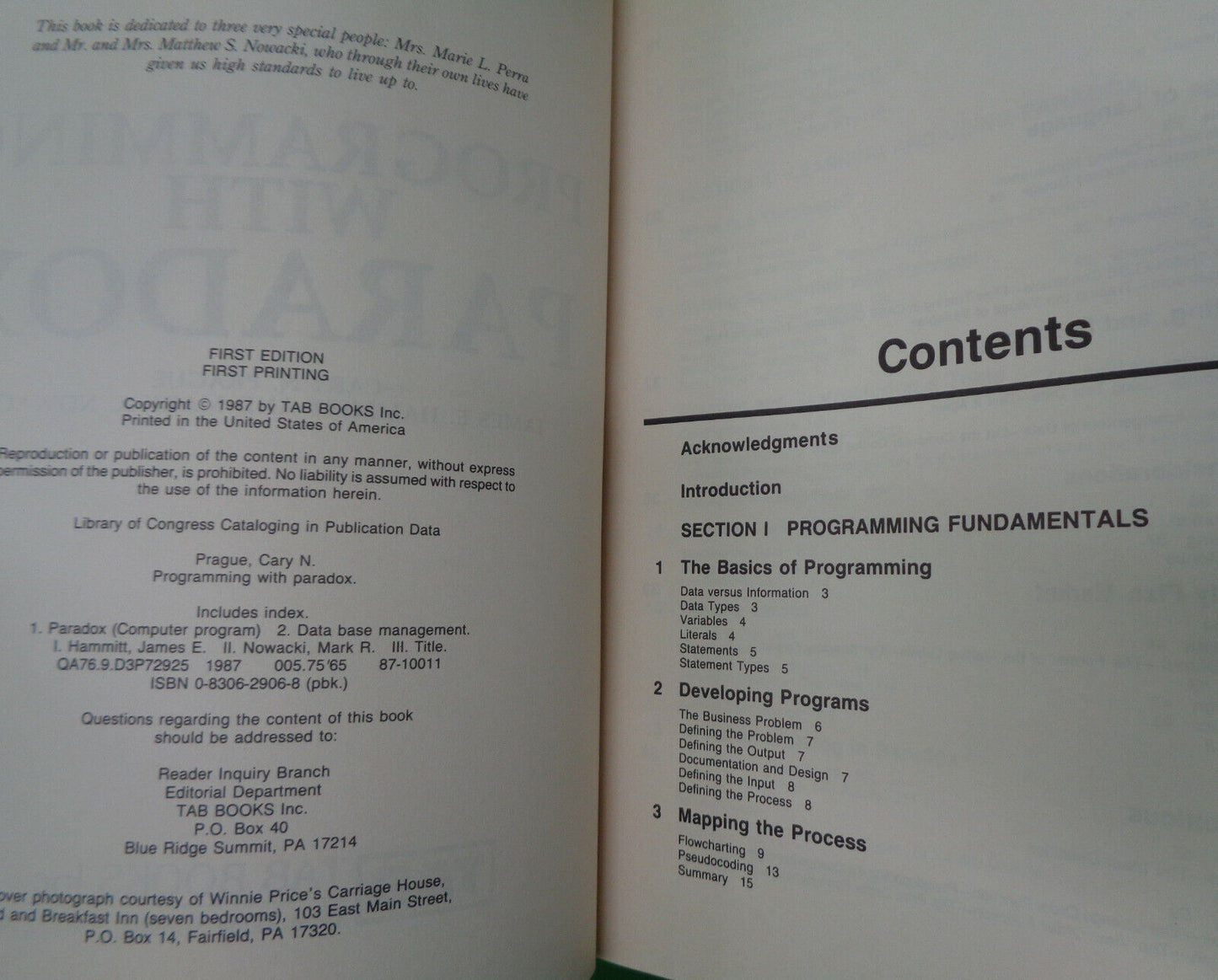Programming with Paradox, by Cary Prague & Paradox for Programmers by Dinerstein