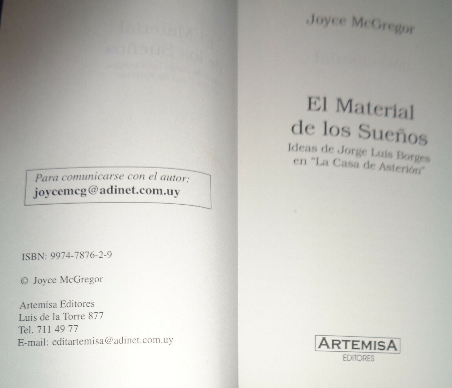 El Material de los Suenos. Ideas de Jorge Luis Borges en "La Casa de Asterion"