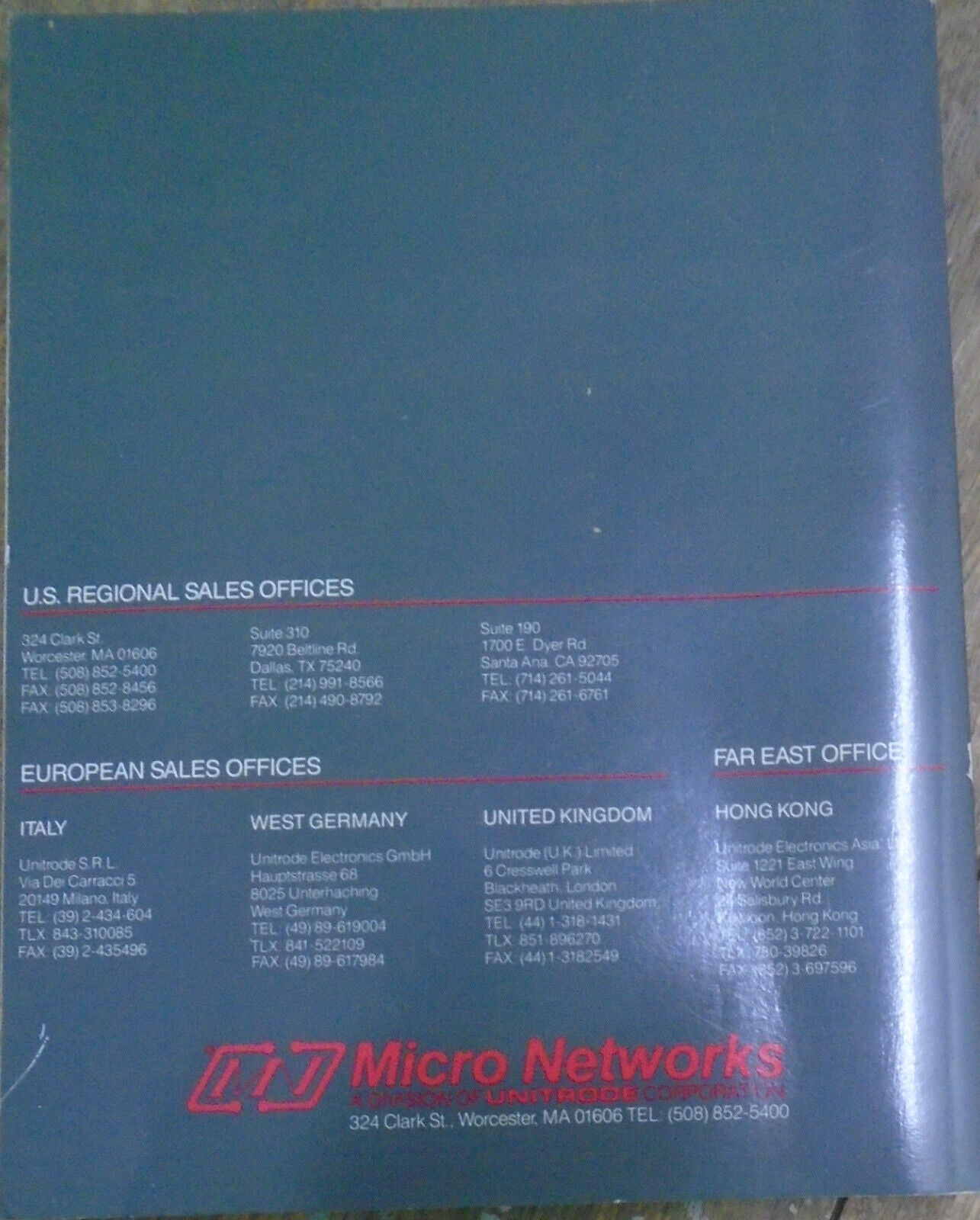 Micro Networks 1988-1989 Data conversion products catalog
