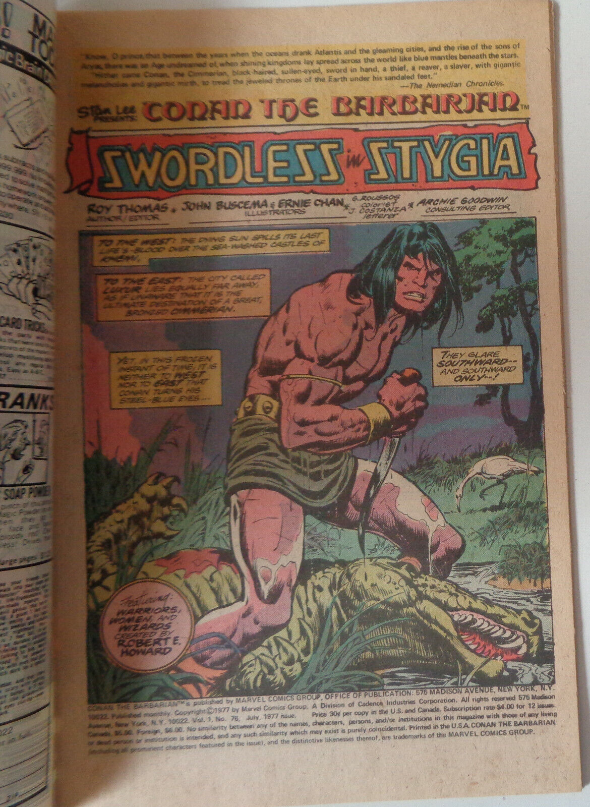 Conan the Barbarian - Marvel Comics #76 July 1977