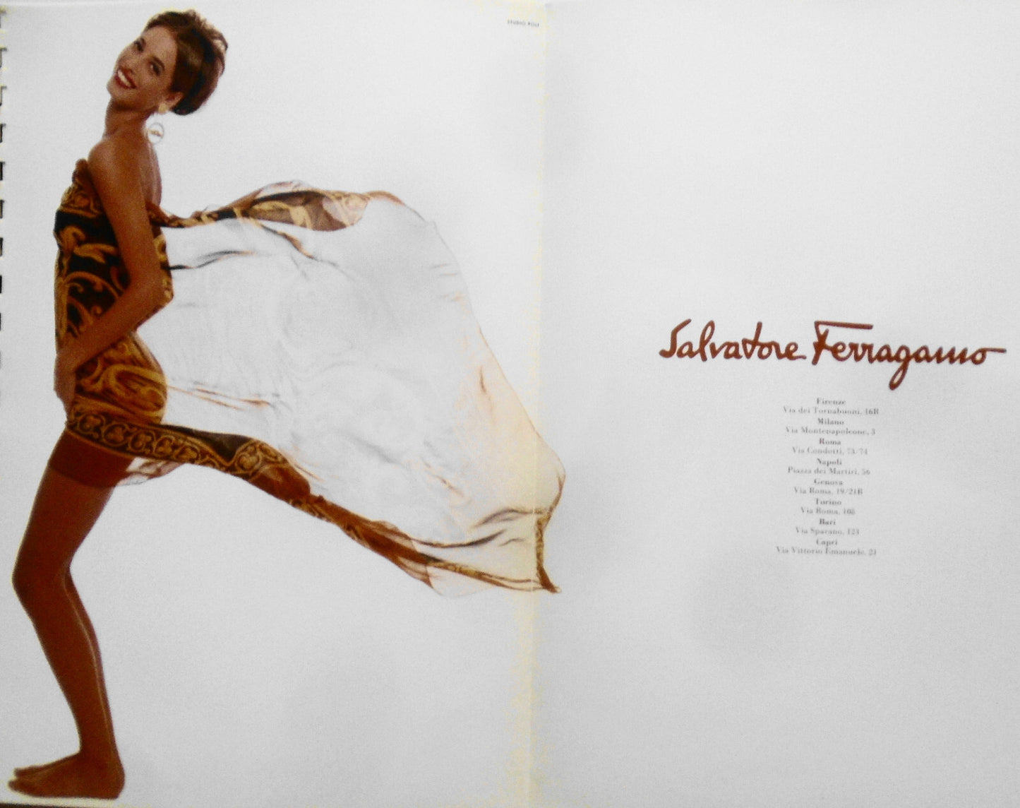 Salvatore Ferragamo Advertising Strategy for Spring/Summer 1991. With photos/ads