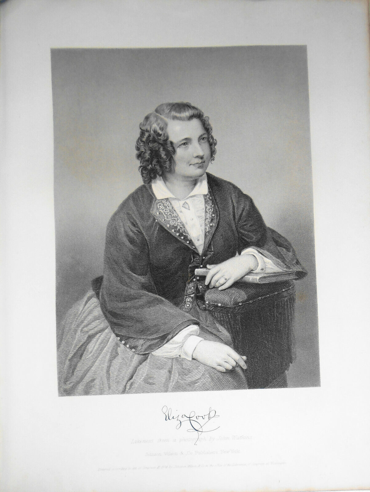 Eliza Cook - steel engraving - 1876 - Duyckinck Internationale Gallerie