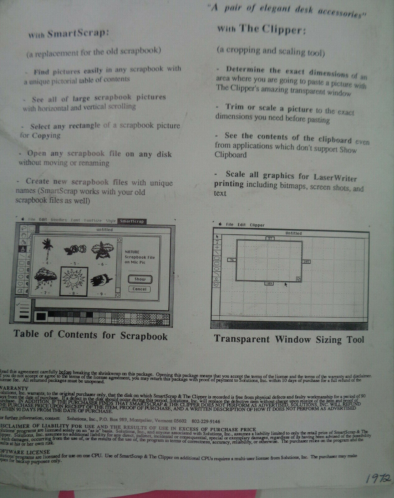 Smartscrap & The Clipper - Desk Accessories for Macintosh 512K, Plus, XL - 1987