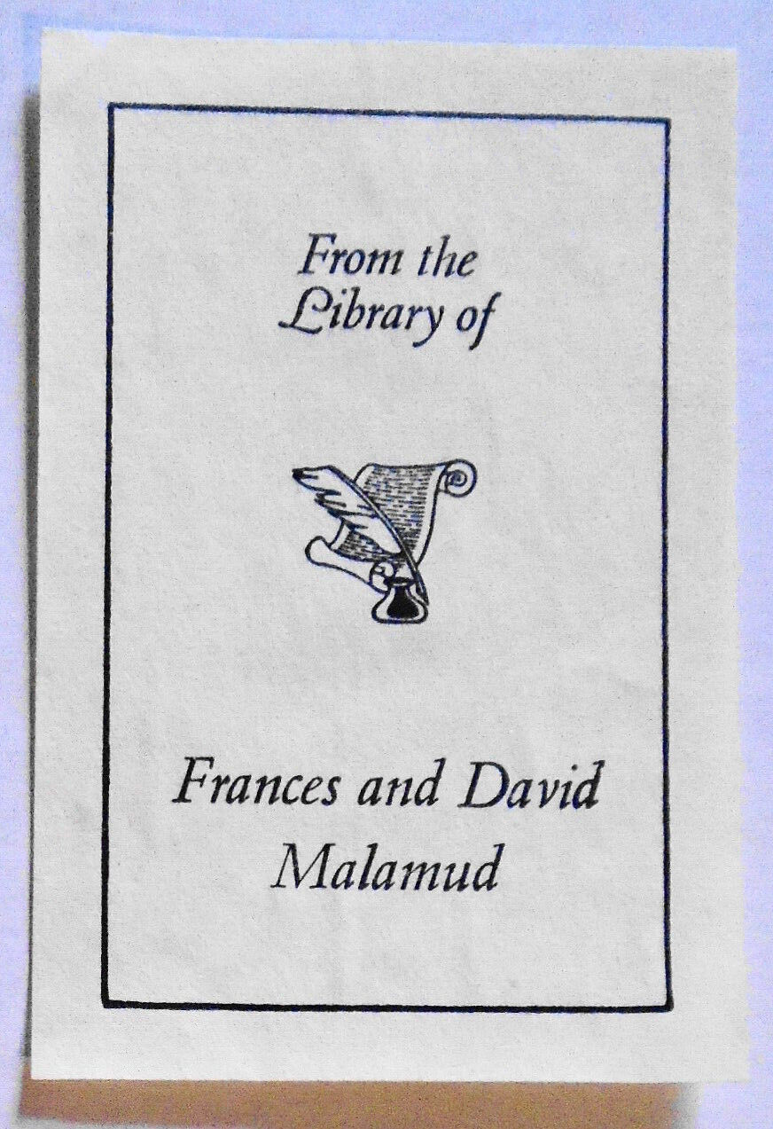 Frances and David Malamud - Ex Libris Bookplate - 1960's