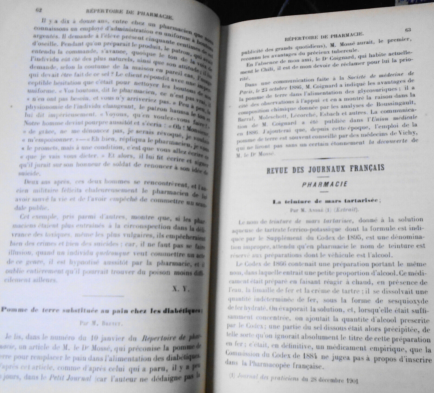 1902 Repertoire De Pharmacie - Archives Et Journal De Chimie Medicale Reunis