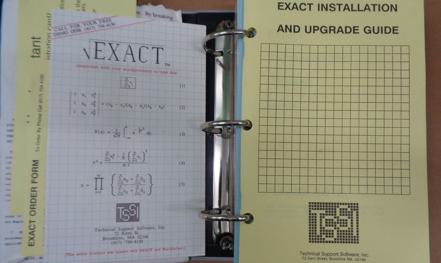 EXACT: expression & character typography for the mathematical sciences - for IBM