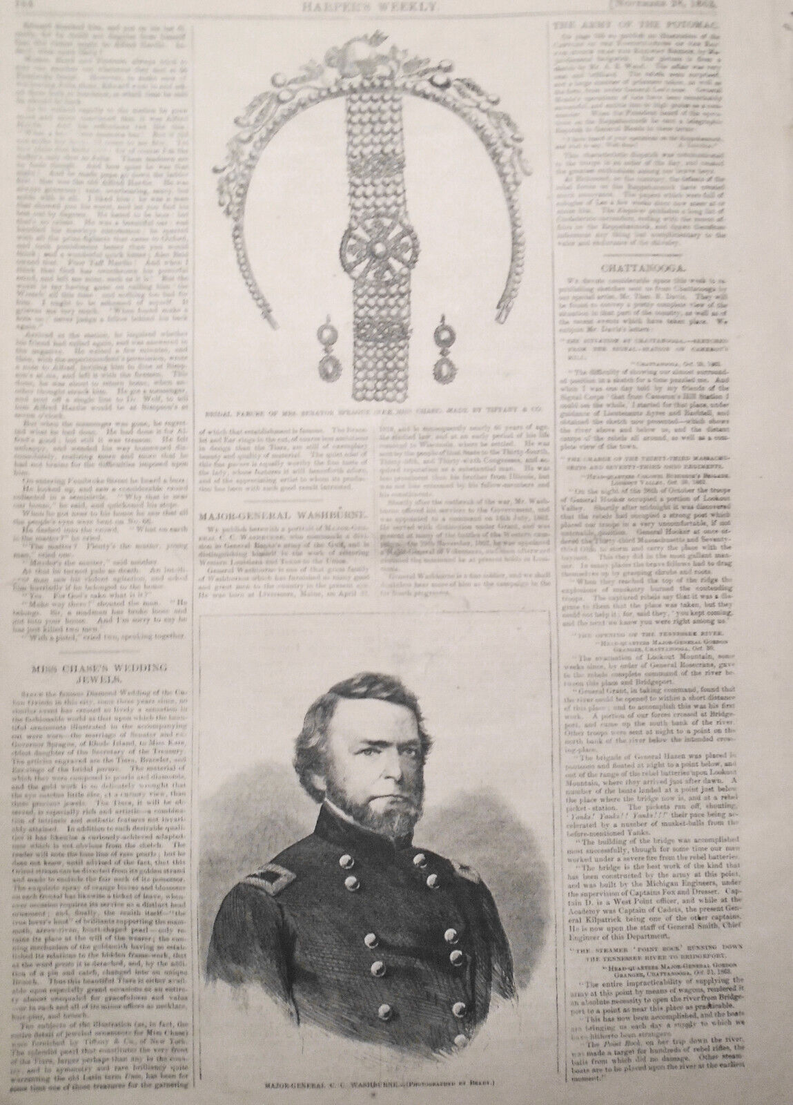Harper's Weekly November 28, 1863 - Civil War / Army Of The Cumberland & Potomac