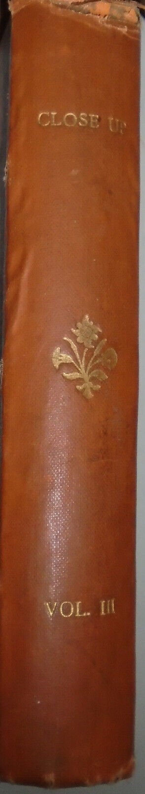 CLOSE UP, Vol. 3 - July-Dec, 1928 Bound volume of 6 issues. Film movie magazine