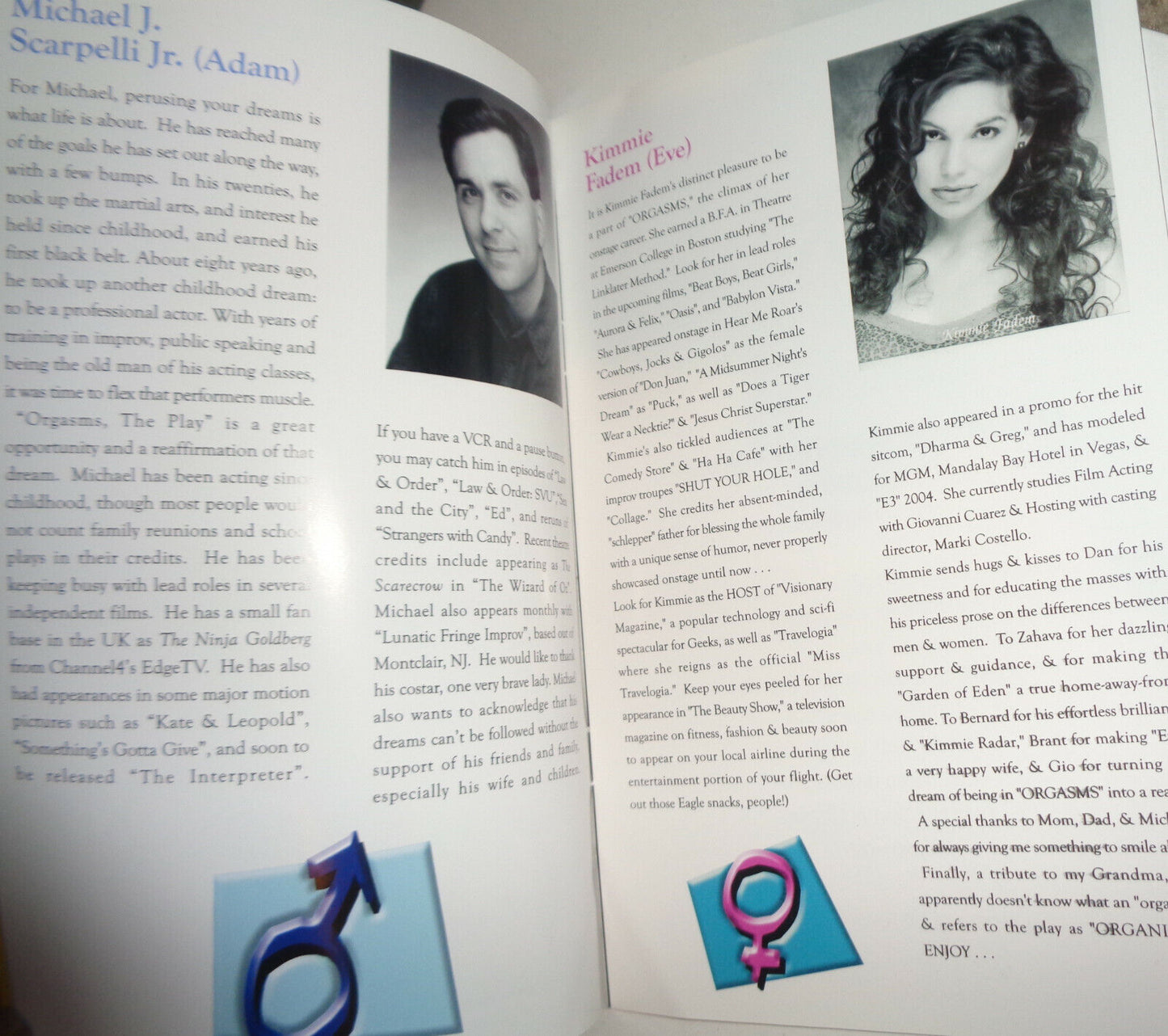ORGASMS, by Dan Israely - PROGRAM - NEW YORK: SOHO PLAYHOUSE, 2005.