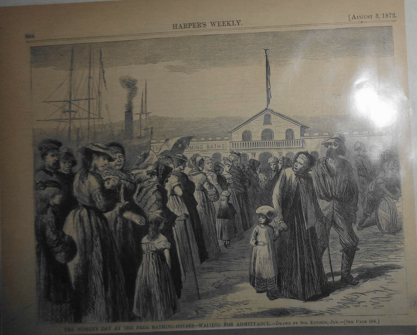 19th century Poor in New York City - lot of 3 original prints - Harper's Weekly