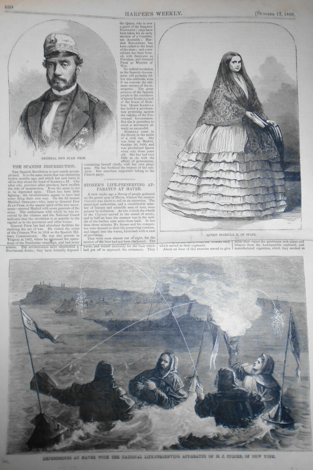 Harper's Weekly - Complete Original Oct 17, 1868 Boys In Blue, Country Church...