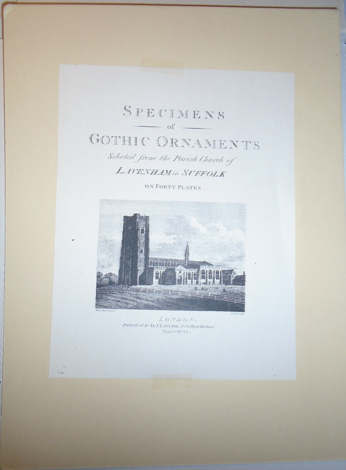 1796 - Pinnacle - Plate 21 from Specimens of Gothic Ornaments ... Lavenham