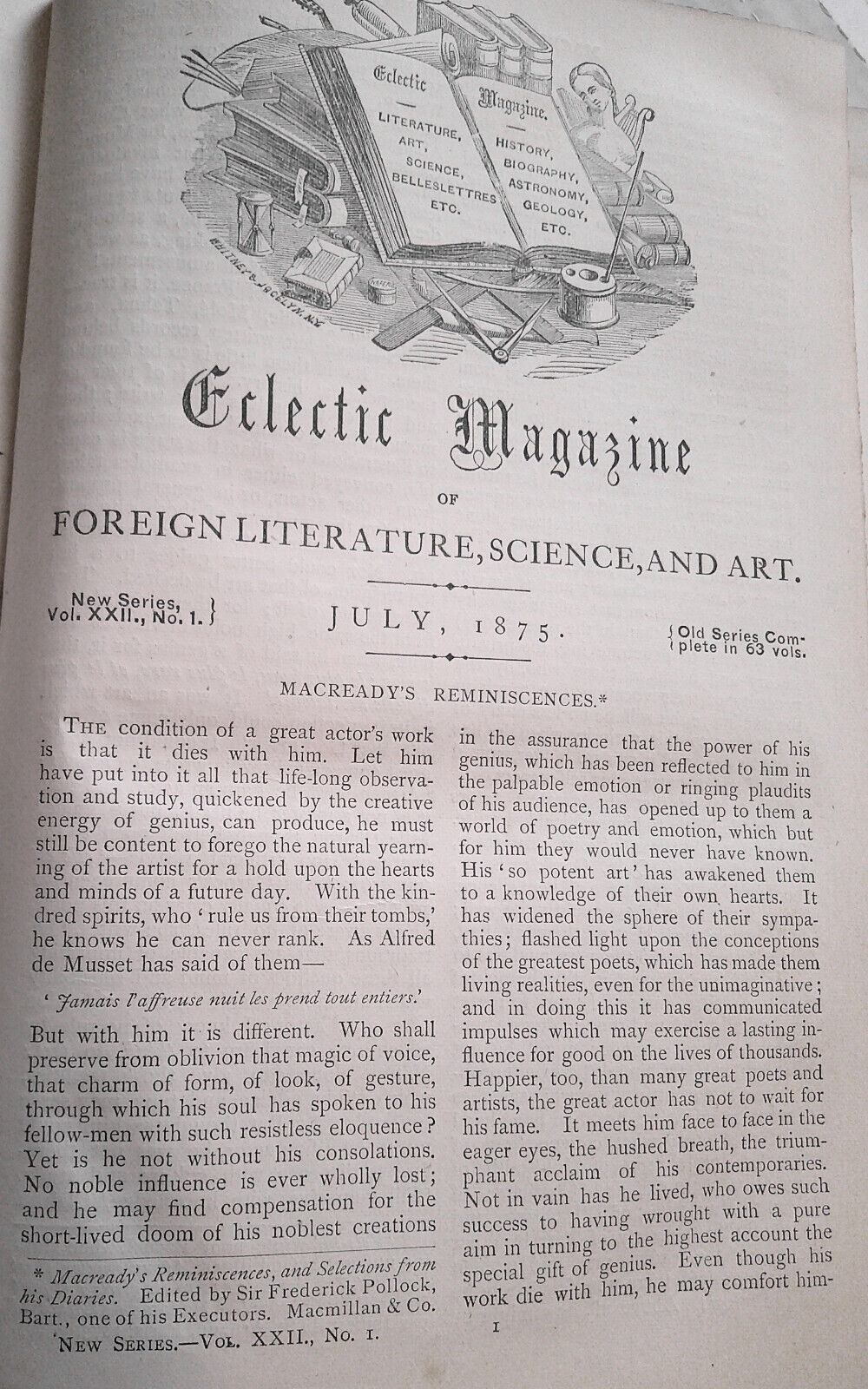 1875 The Eclectic magazine July-Dec Vol 22