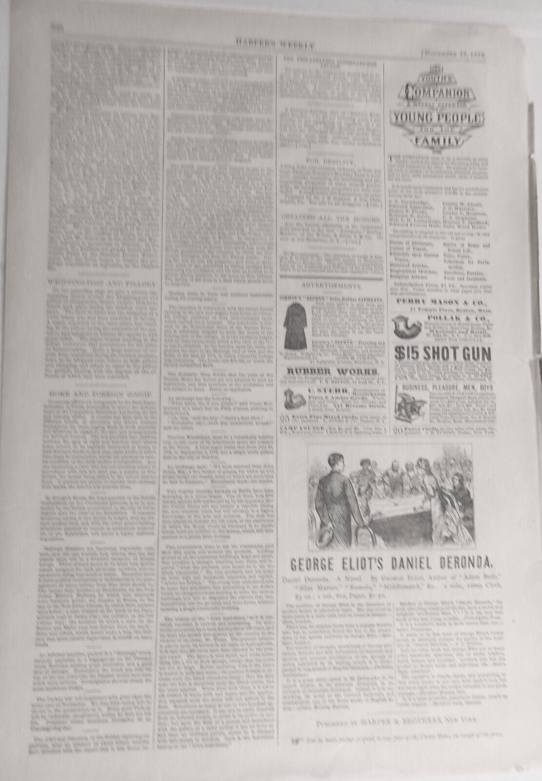 The whipping-post and pillory in Delaware - Harper's Weekly 1876 original print