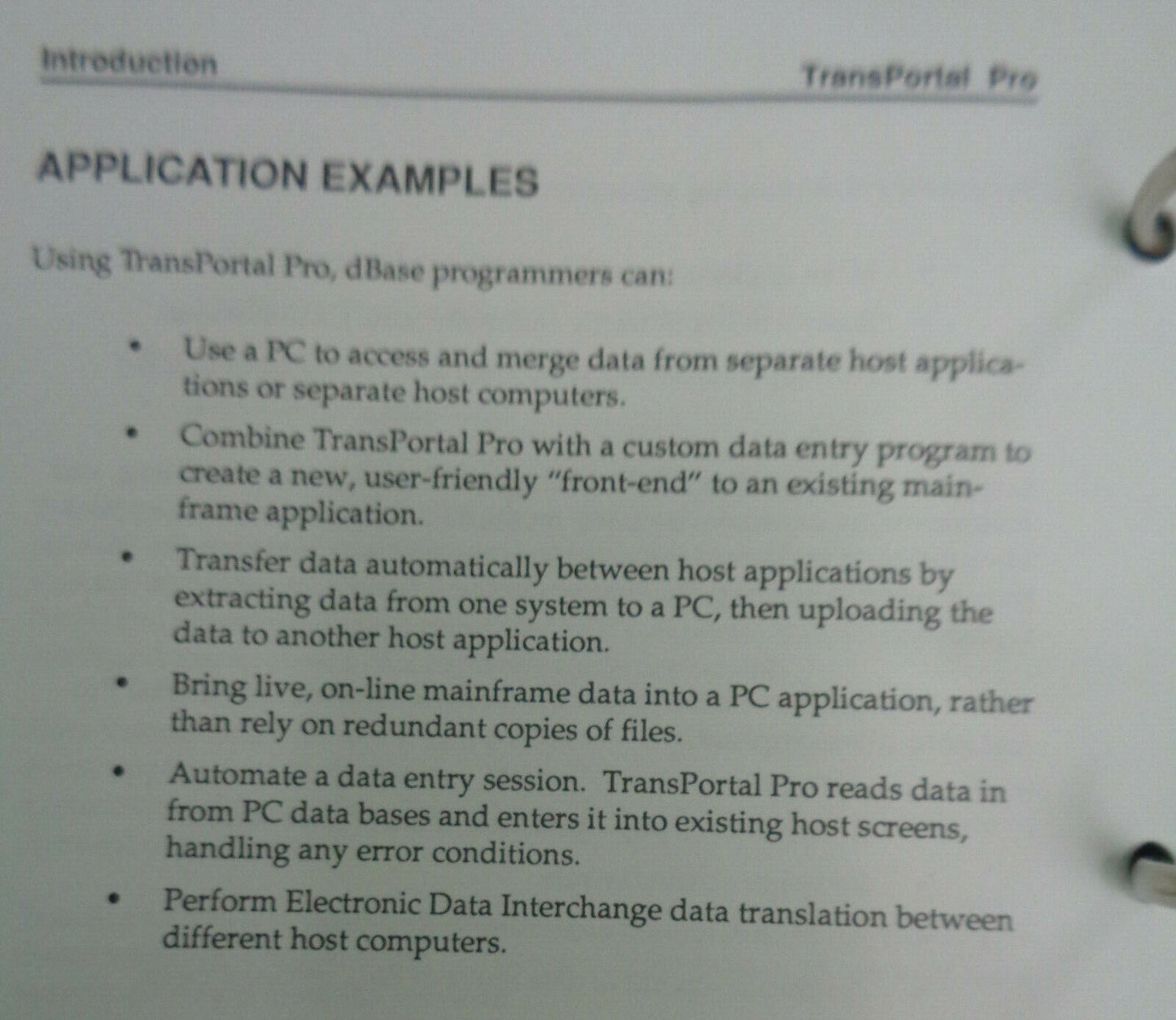 TransPortal Pro, by Cone Software, 1990. Create dBase front ends to mainframes
