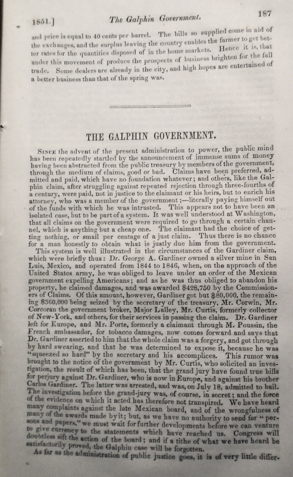 The United States Magazine and Democratic Review, August 1851