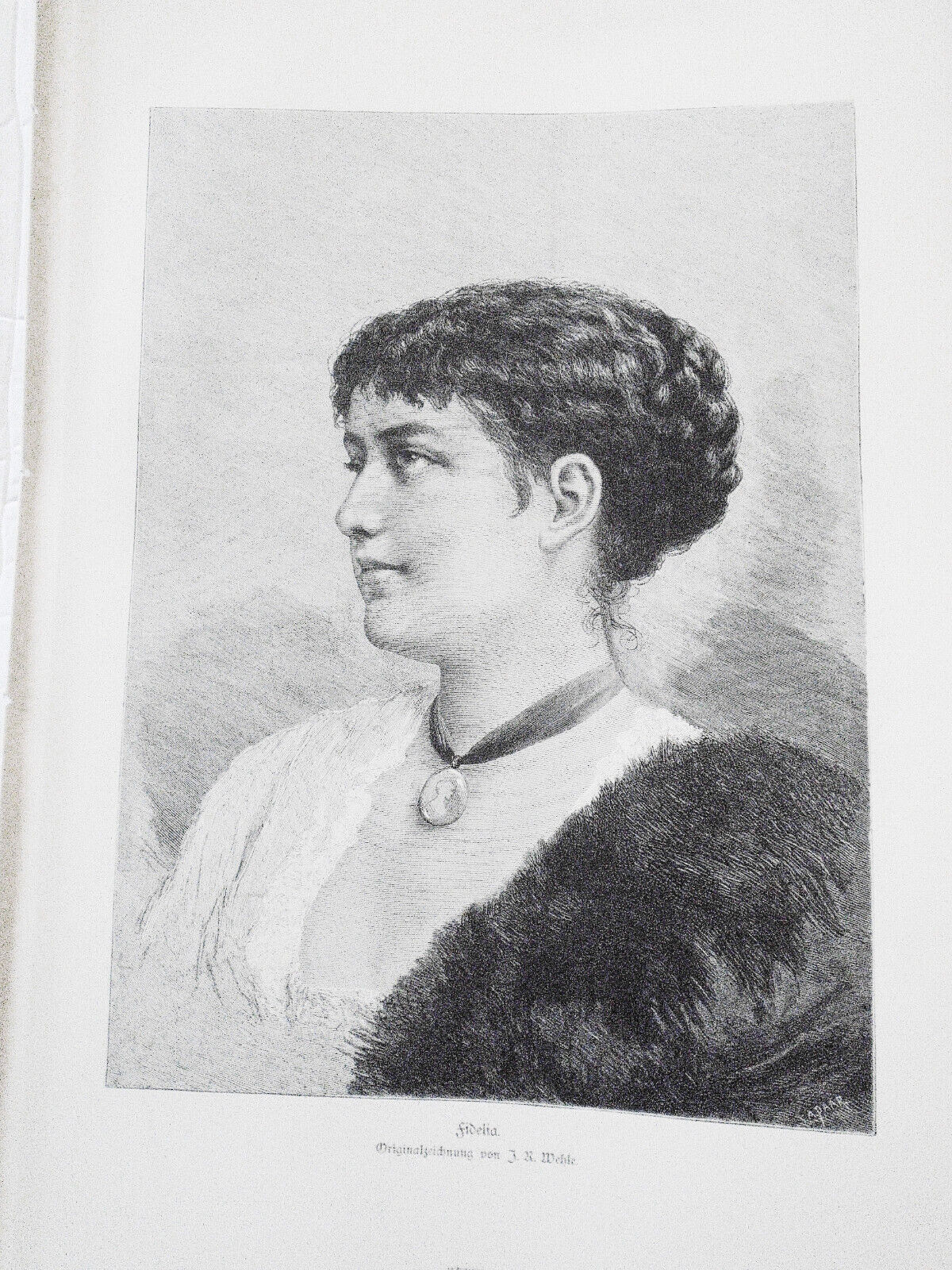 Fidelia, originalzeichnung von Johannes Raphael Wehle -- 1882