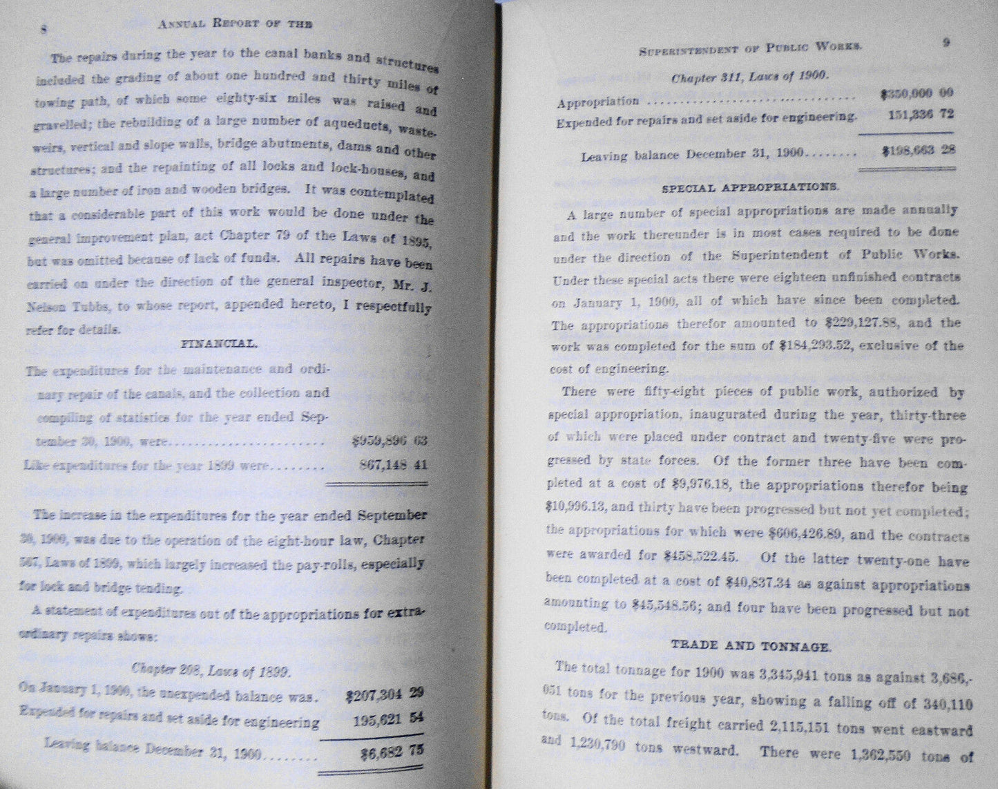Annual Report Of The Superintendent Of Public Works On Canals New York, for 1900