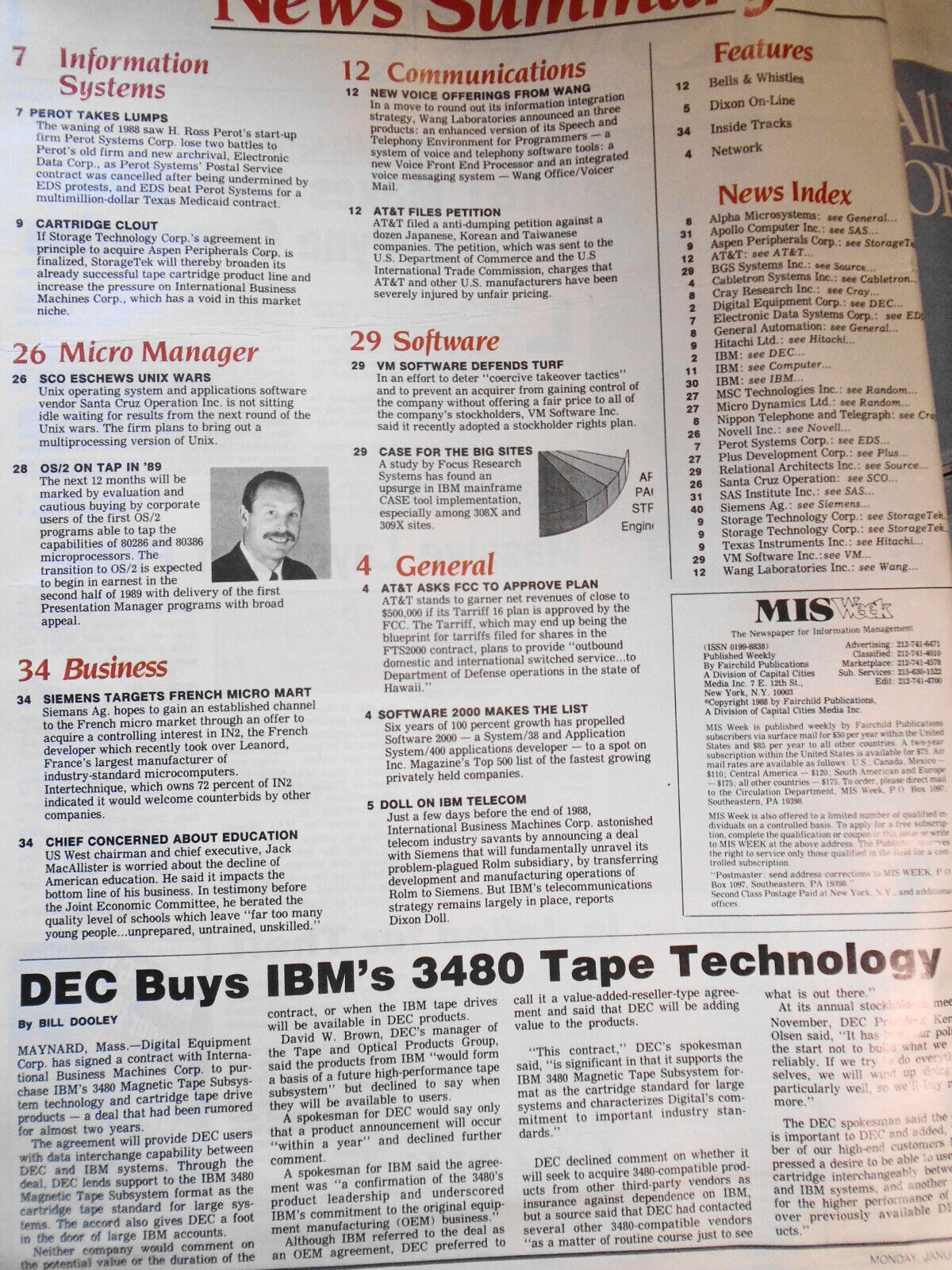 MIS Week, January 2, 1989