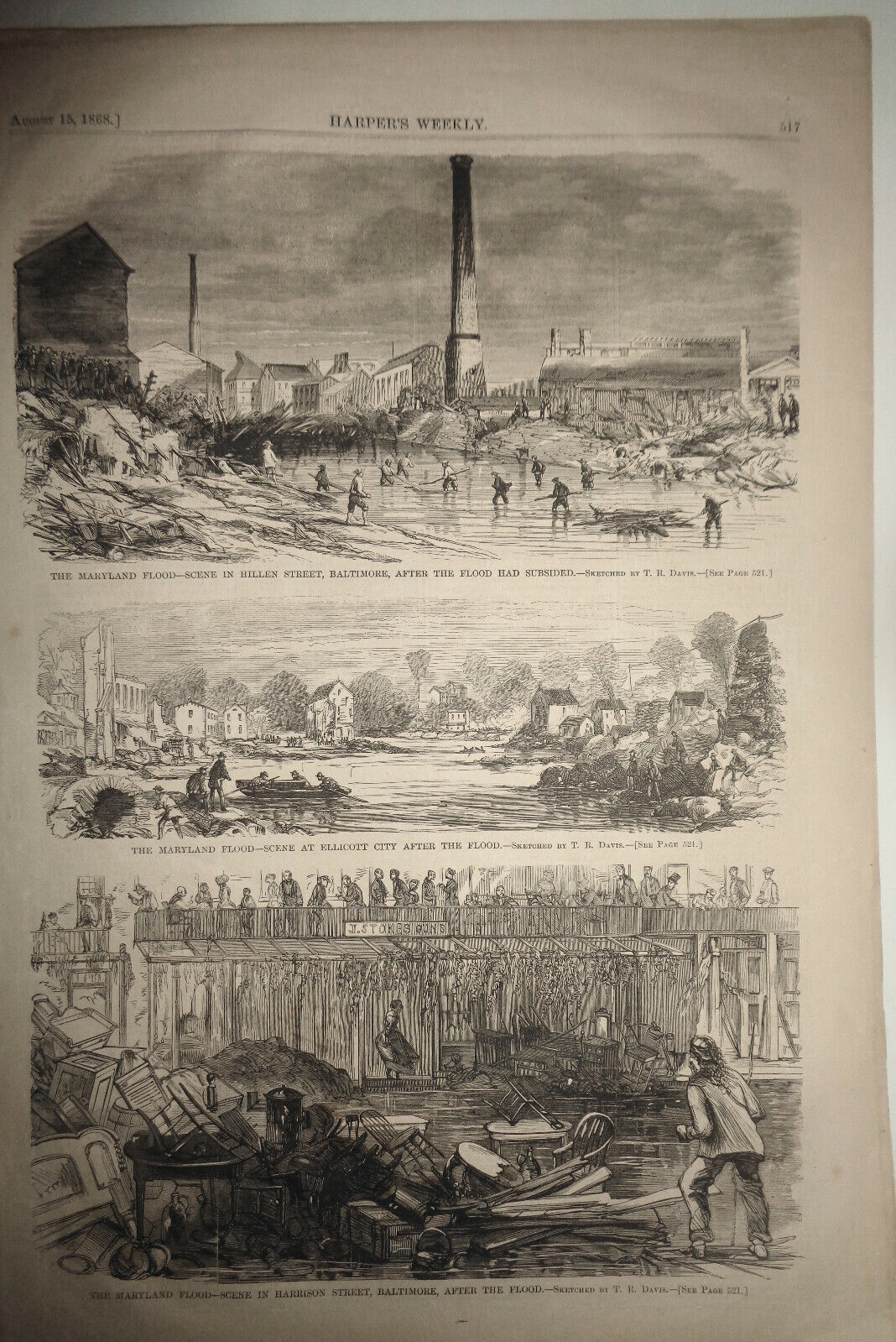 HARPER'S WEEKLY - Aug 15, 1868 original issue - Thomas Nast "Reconstruction"