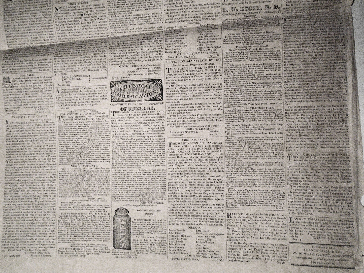 Commercial Advertiser, January 5, 1825 - Governor DeWitt Clinton's copy