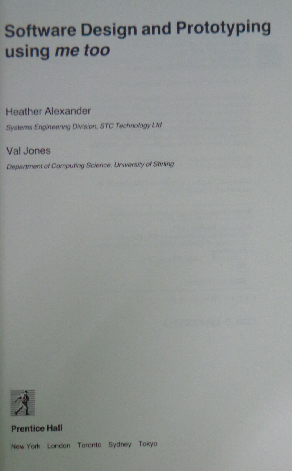Software Design and Prototyping Using ME TOO - by Heather Alexander & Val Jones