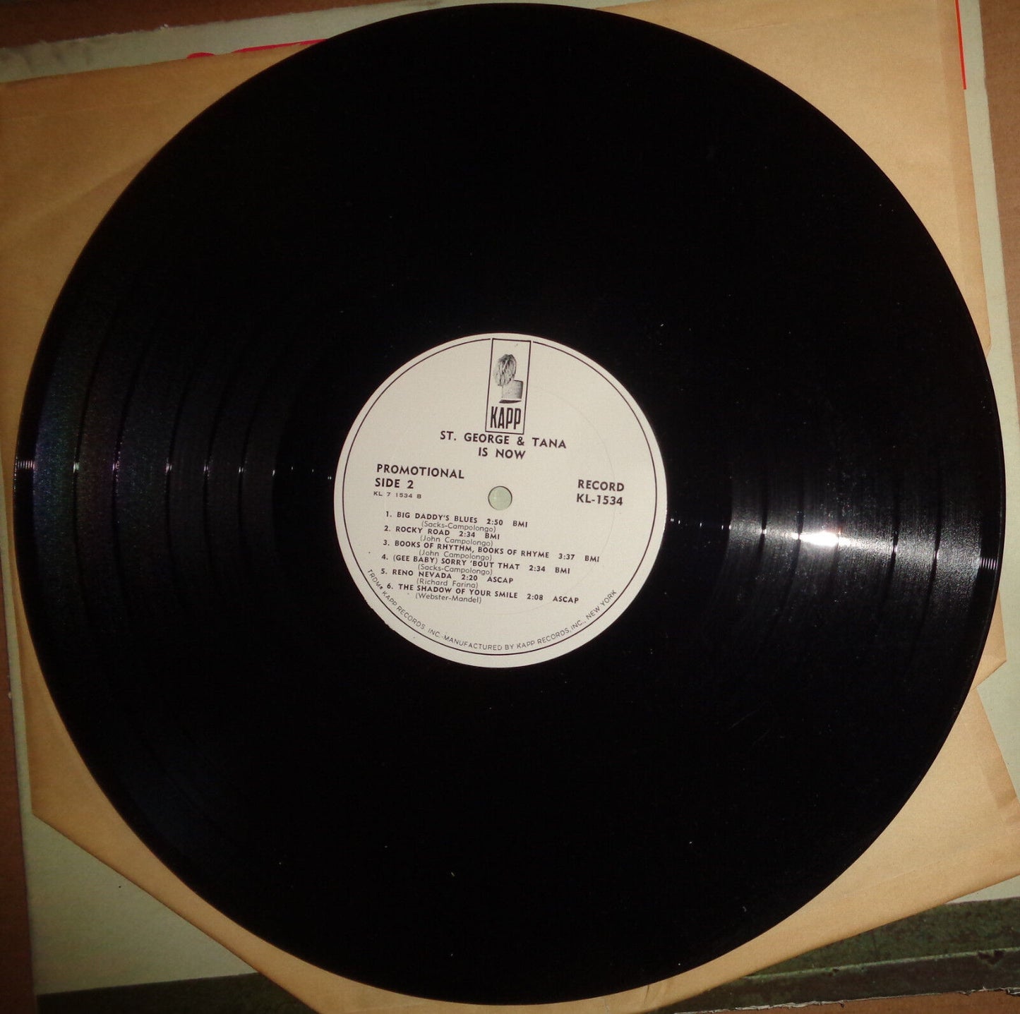 St George & Tana - Is Now - NM Vinyl KL-1534 White Label Promo MONO 1967