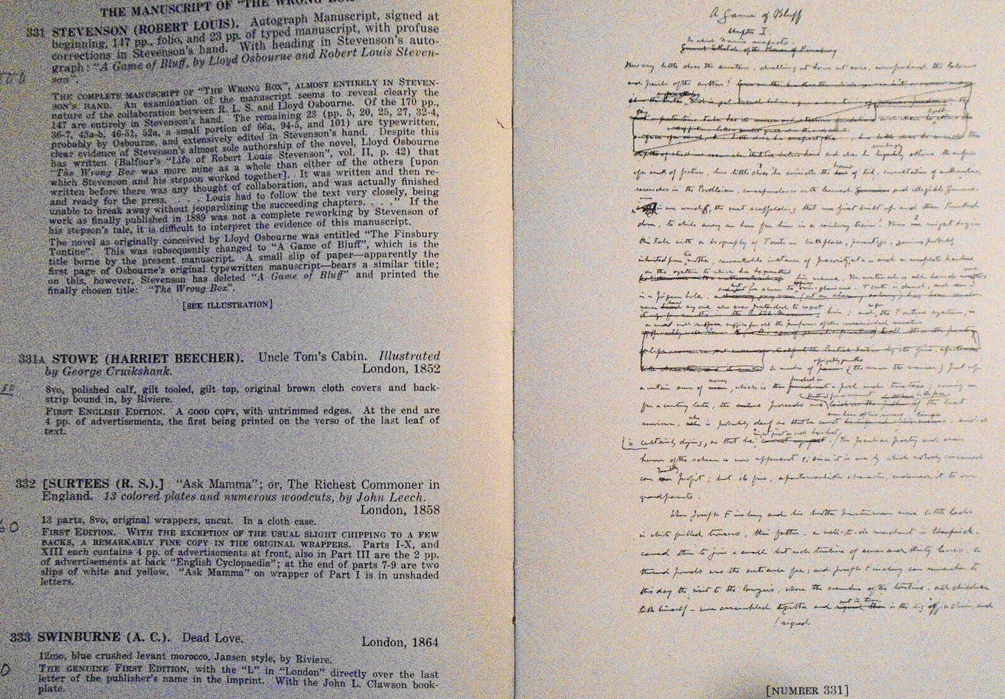 Valuable books : autographs and manuscripts... from Mrs. Lucius L. Button, 1930