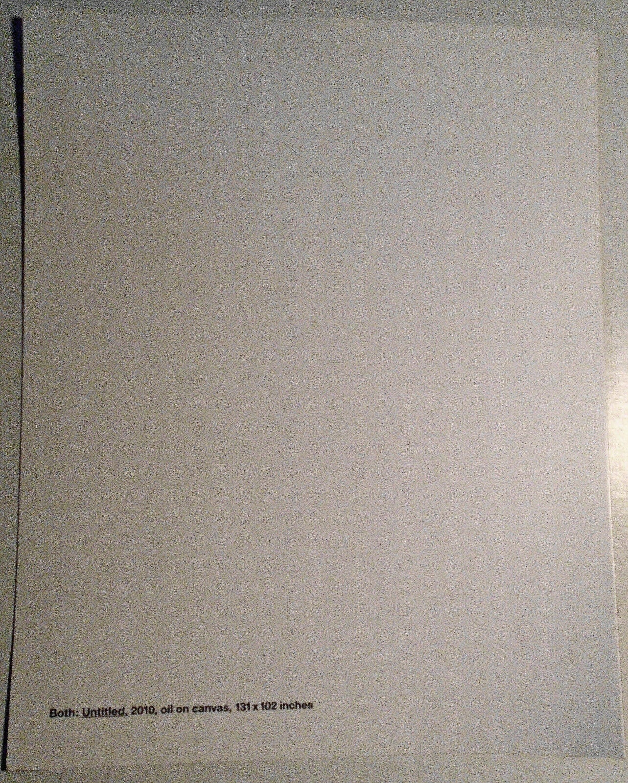 Rudolf Stingel -- Exhibition Brochure - 2011. Gagosian Gallery, New York