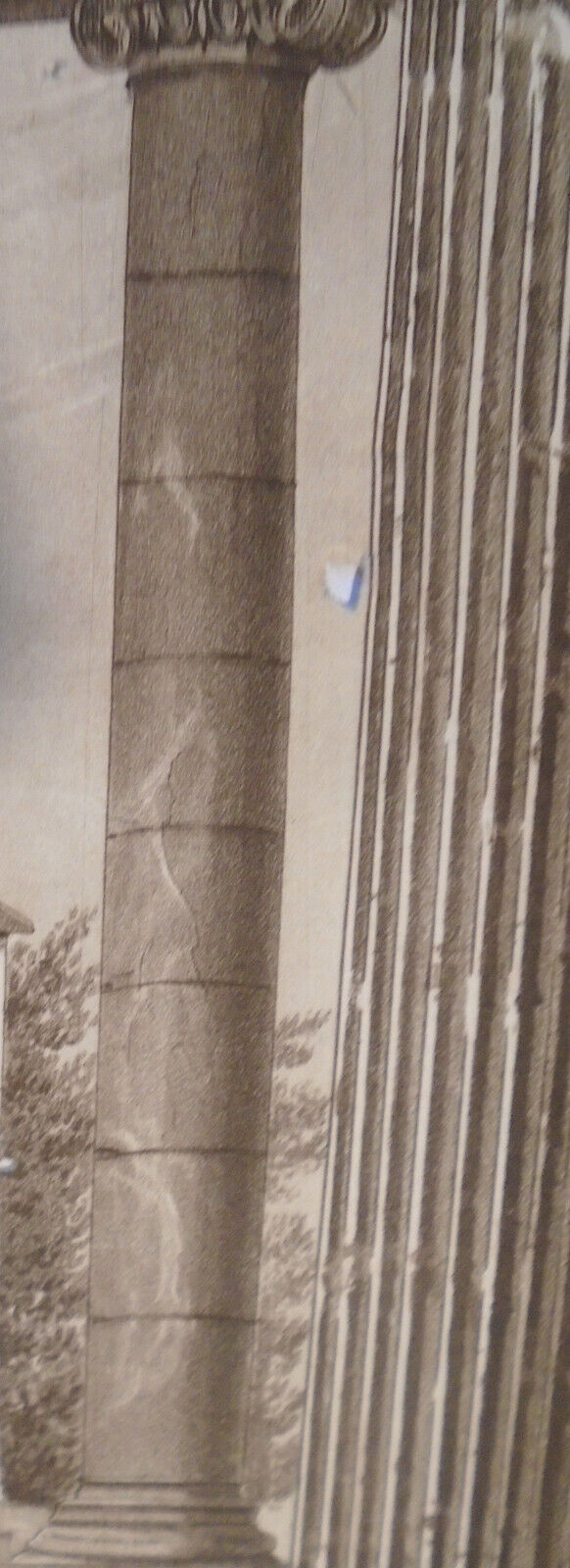 1820 Temple of Jupiter Tonans, Henry Abbott. Aquatint by Gleadah. 22.5" x 16.5"