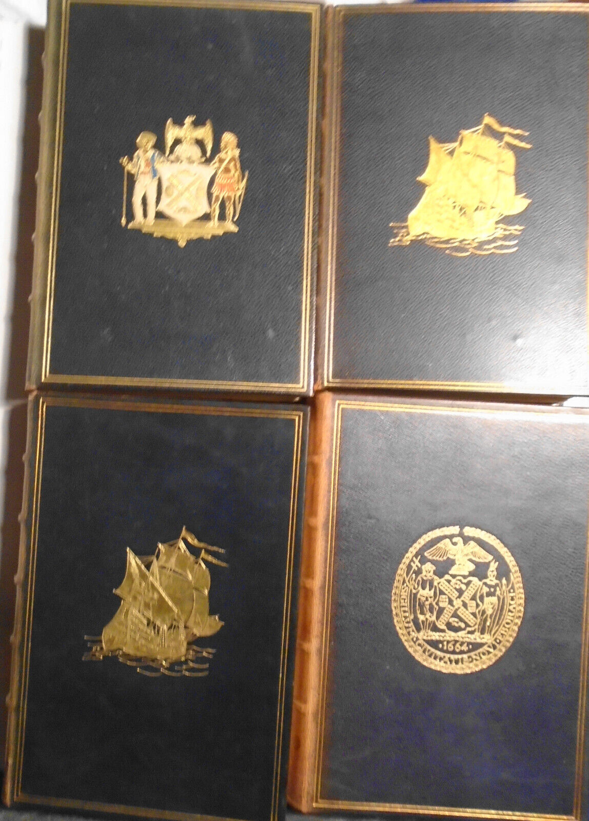 Valentine's manual of old New York, 1916/17 - 1928 - Leather Deluxe, 12 Volumes.