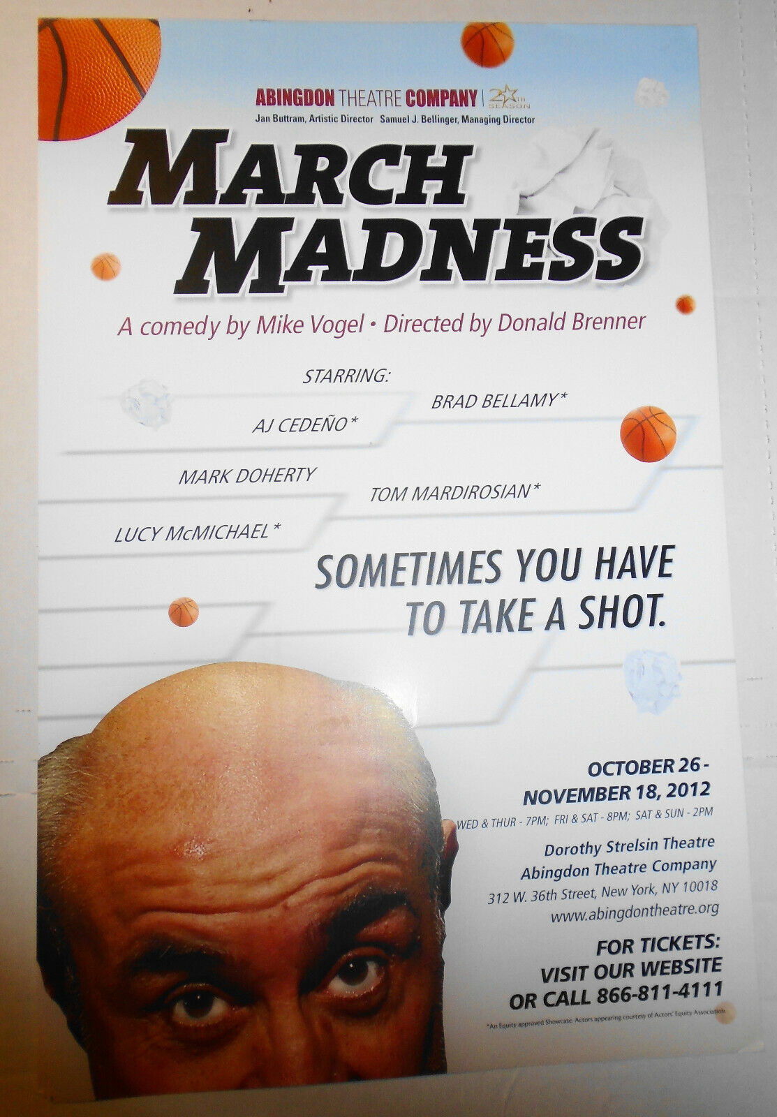 March Madness : 2012 Original poster: Dorothy Strelsin Theatre, Abingdon Theatre