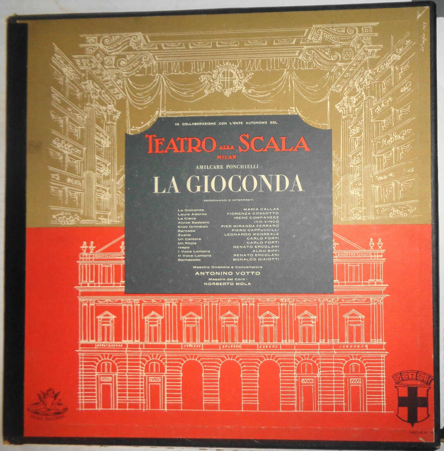 CALLAS : TEATRO ALLA SCALA - AMILCARE PONCHIELLI, LA GIOCONDA - 3 LP SET - 1960