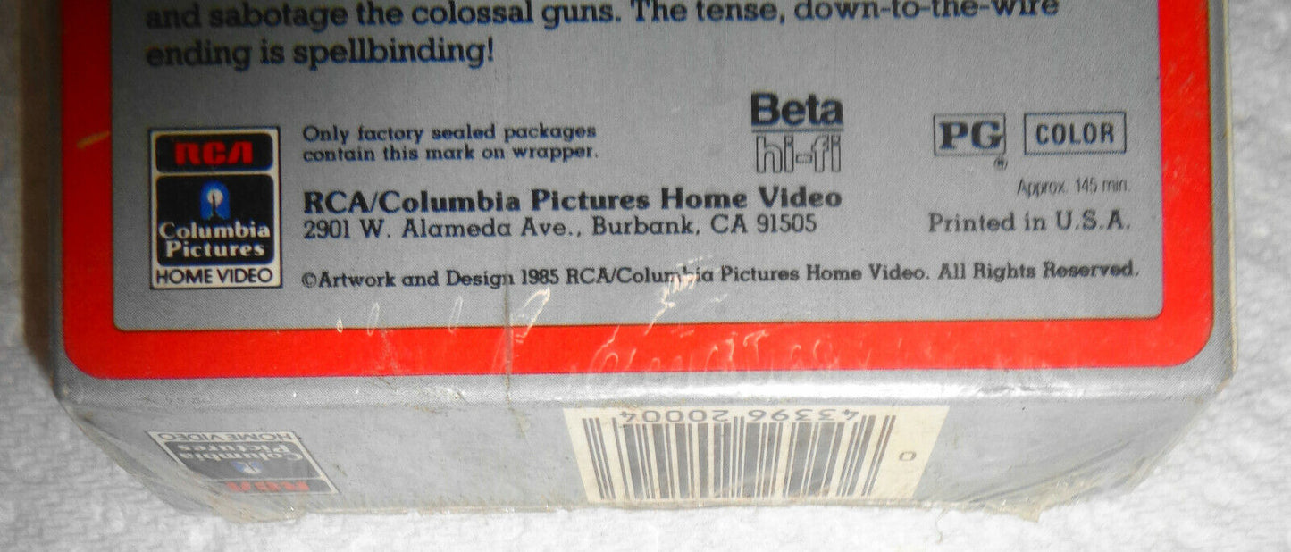 NEW!! The Guns of Navarone Betamax Beta tape - Brand new sealed in shrinkwrap