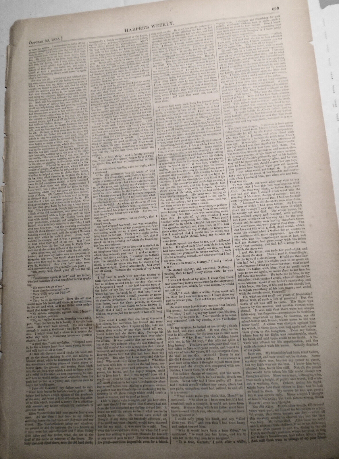 Mysterious Affair In A Gambling-house In Broadway - Harper's Weekly 1858