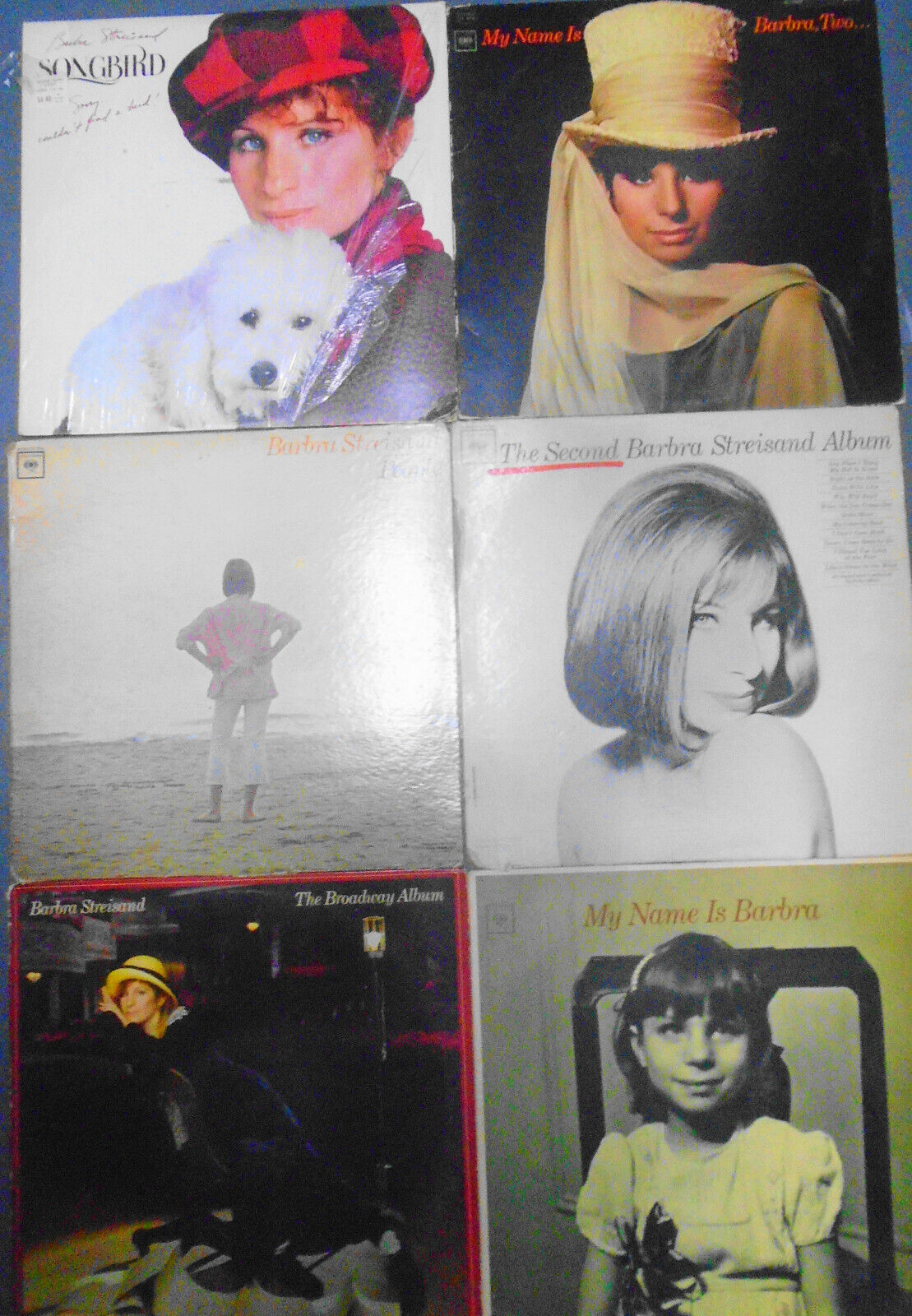 6 Barbara Streisand vinyl LPs Lot