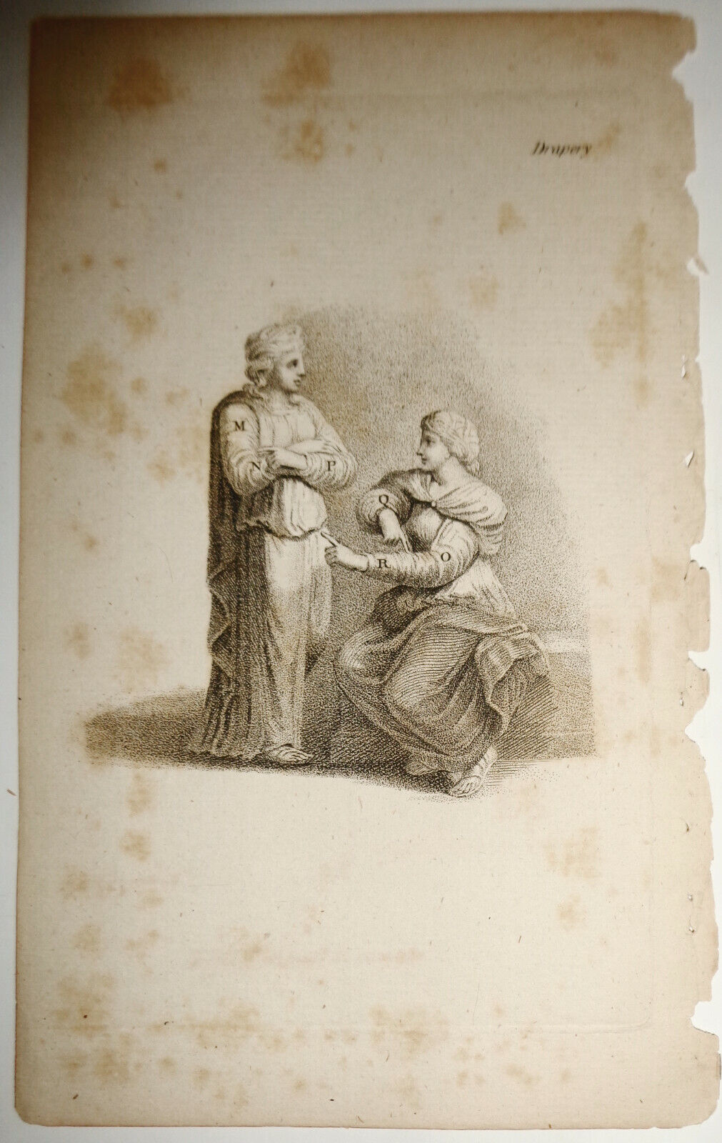 1787 Drapery (mnopqr) - from The Artist's Repository