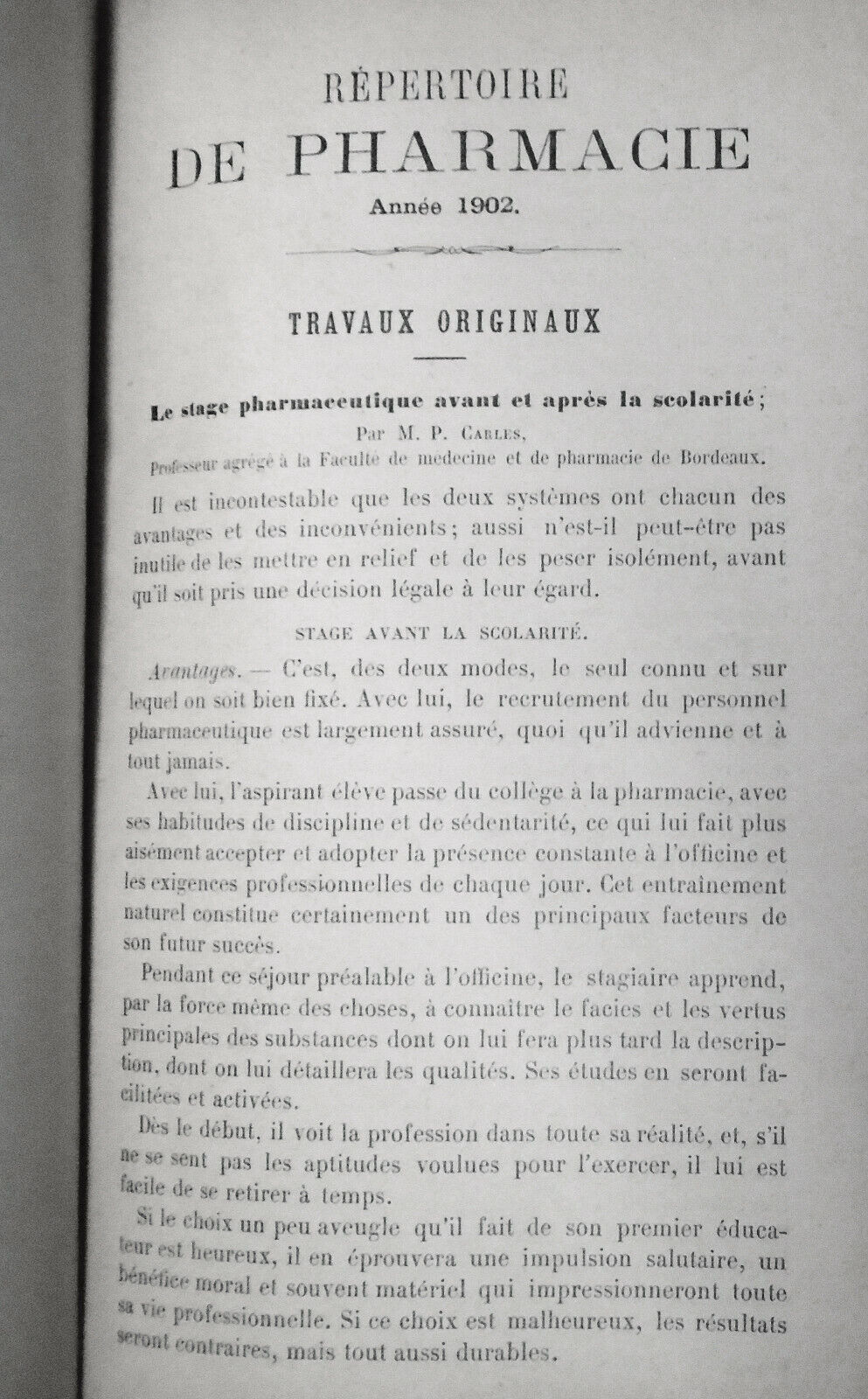 1902 Repertoire De Pharmacie - Archives Et Journal De Chimie Medicale Reunis