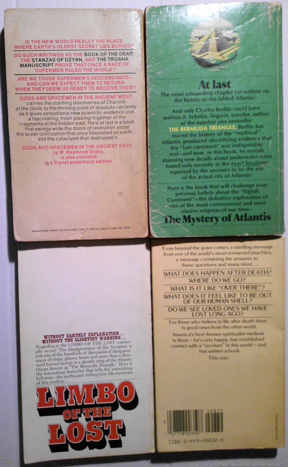 4 Occult / mysticism paperbacks lot