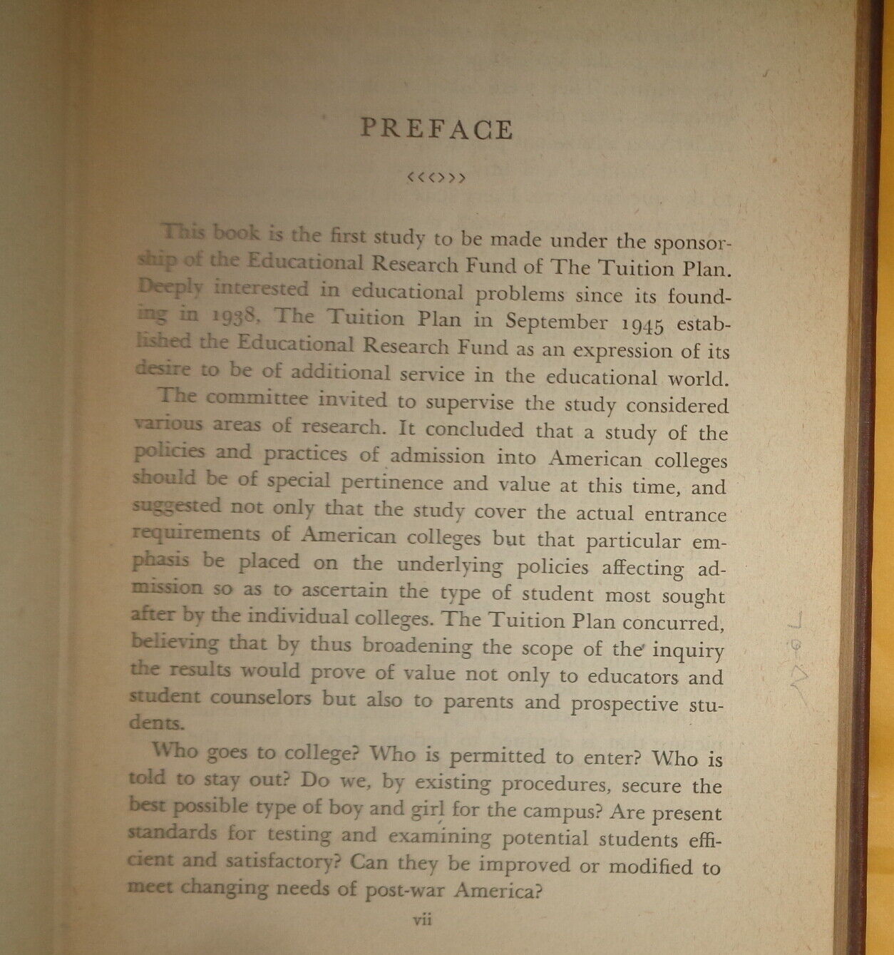 Admission to American Colleges, by Benjamin Fine. SIGNED First edition 1946